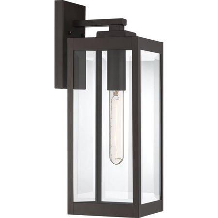 QUOIZEL Westover 1-Light Western Bronze Outdoor Wall Lantern WVR8406WT